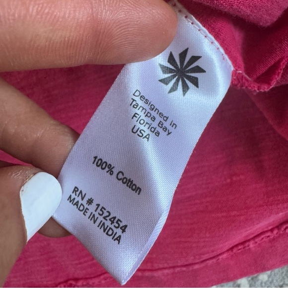 Karyn Seo Marya Geometric Floral Embroidered V-Neck Short Sleeve Top large - Picture 6 of 8